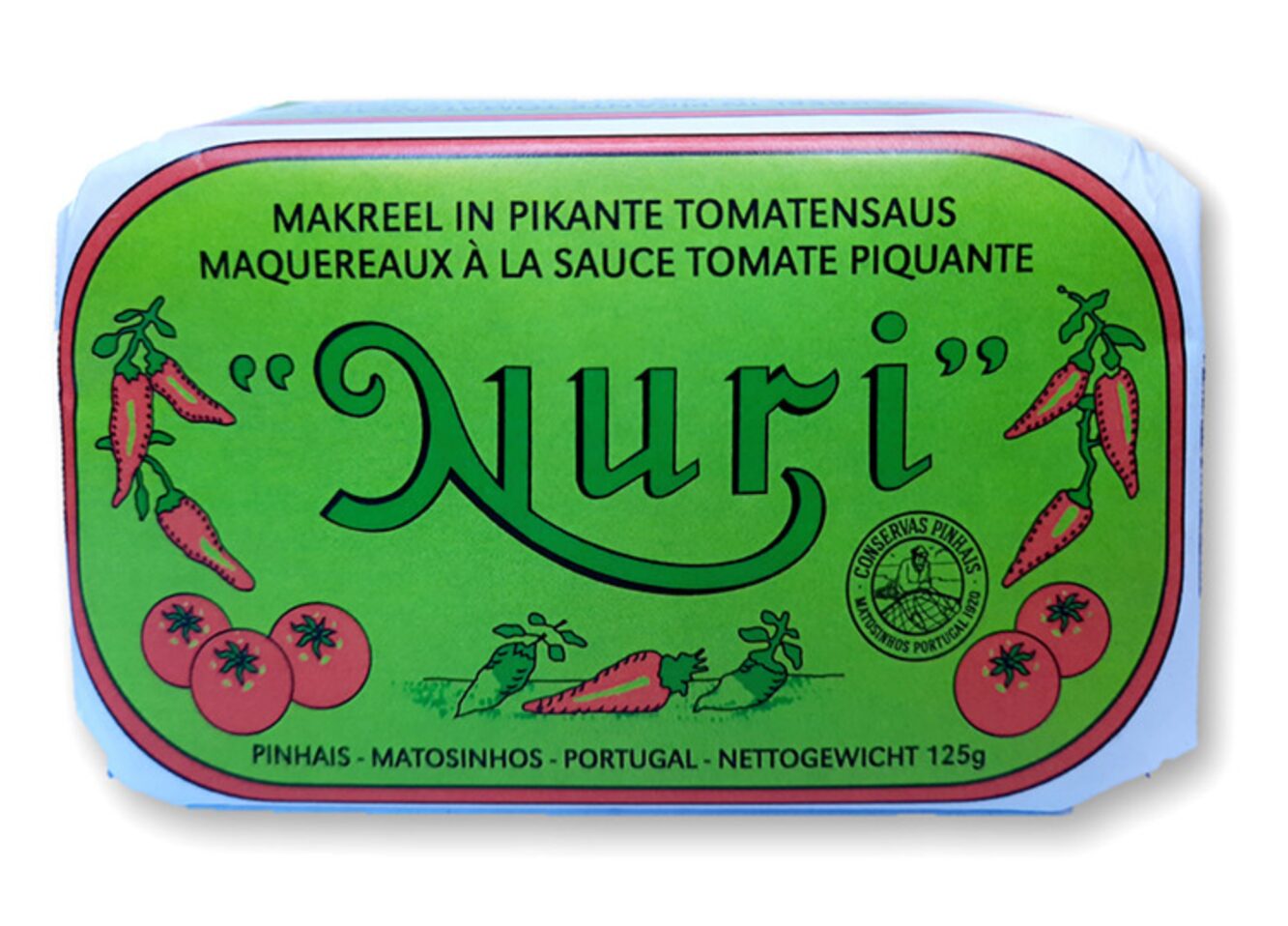 Nuri makreel in pikante tomatensaus