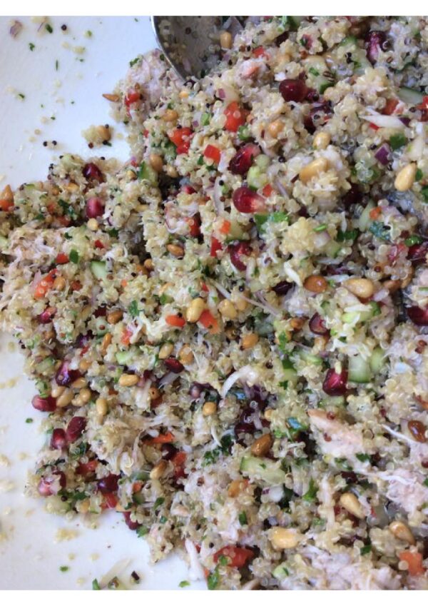 Quinoa noordzeekrab granaatappel