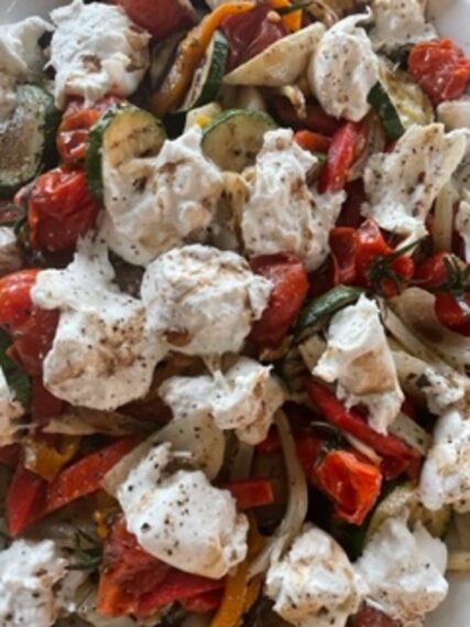 Geroosterde zuiders groenten (200g) met burrata   /portie