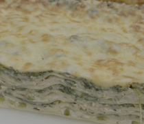Lasagne "huisgemaakt" witte vis kruidenkaas