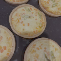QUICHE SCAMPI groene curry